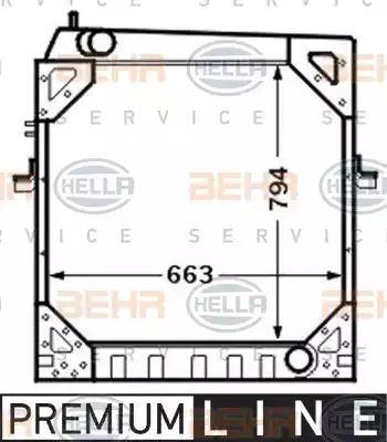 BEHR HELLA Service 8MK 376 709-571 - Radiator, racire motor aaoparts.ro