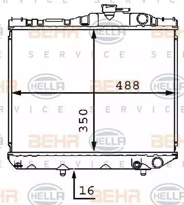 BEHR HELLA Service 8MK 376 707-571 - Radiator, racire motor aaoparts.ro
