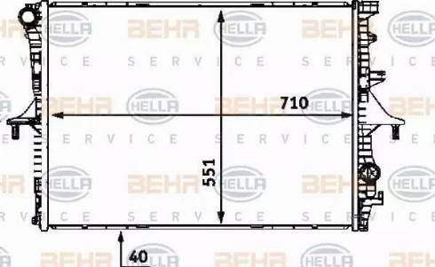 BEHR HELLA Service 8MK 376 719-004 - Radiator, racire motor aaoparts.ro