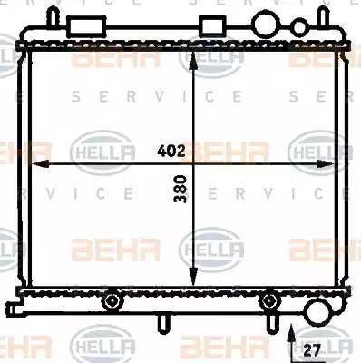 BEHR HELLA Service 8MK 376 718-614 - Radiator, racire motor aaoparts.ro