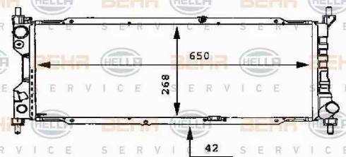 BEHR HELLA Service 8MK 376 712-351 - Radiator, racire motor aaoparts.ro