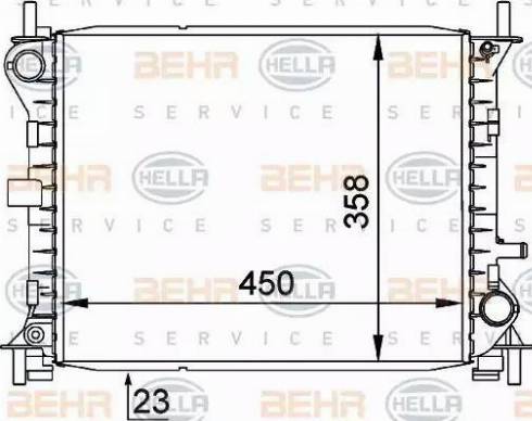 BEHR HELLA Service 8MK 376 720-281 - Radiator, racire motor aaoparts.ro