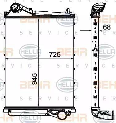 BEHR HELLA Service 8ML 376 906-381 - Intercooler, compresor aaoparts.ro