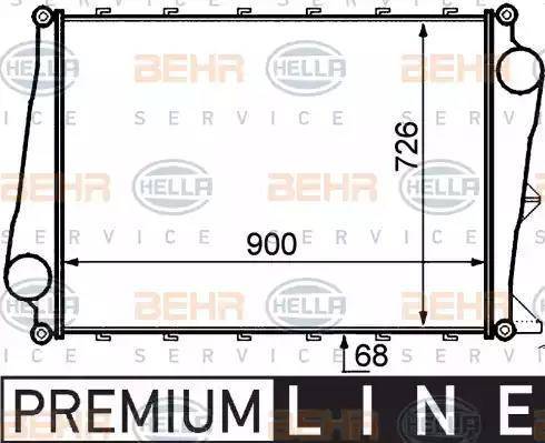 BEHR HELLA Service 8ML 376 727-551 - Intercooler, compresor aaoparts.ro