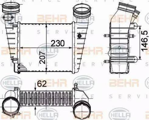 BEHR HELLA Service 8ML 376 776-611 - Intercooler, compresor aaoparts.ro