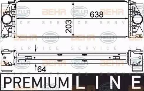 BEHR HELLA Service 8ML 376 777-401 - Intercooler, compresor aaoparts.ro