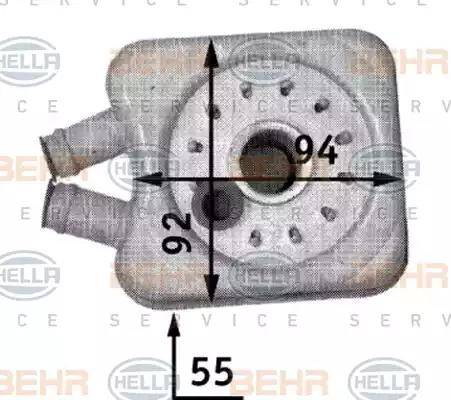 BEHR HELLA Service 8MO 376 726-221 - Radiator ulei, ulei motor aaoparts.ro