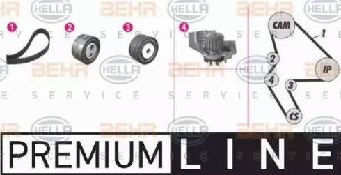 BEHR HELLA Service 8MP 376 809-891 - Set pompa apa + curea dintata aaoparts.ro