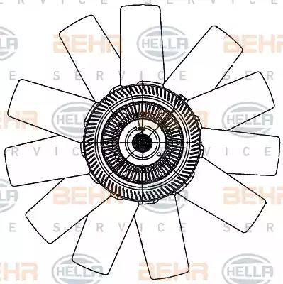 BEHR HELLA Service 8MV 376 906-741 - Ventilator, radiator aaoparts.ro