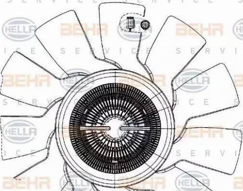 BEHR HELLA Service 8MV 376 907-041 - Ventilator, radiator aaoparts.ro