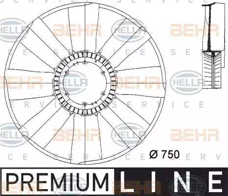 BEHR HELLA Service 8MV 376 733-081 - Paleta ventilator, racire motor aaoparts.ro