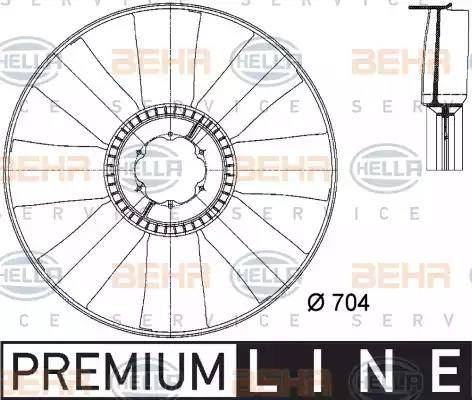BEHR HELLA Service 8MV 376 733-181 - Paleta ventilator, racire motor aaoparts.ro