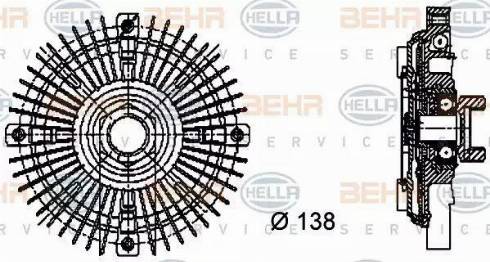 BEHR HELLA Service 8MV 376 732-201 - Cupla, ventilator radiator aaoparts.ro