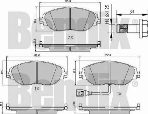 BENDIX 510947 - Set placute frana,frana disc aaoparts.ro