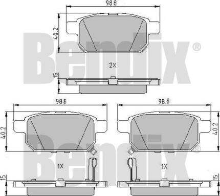 BENDIX 510923 - Set placute frana,frana disc aaoparts.ro