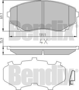 BENDIX 510441 - Set placute frana,frana disc aaoparts.ro