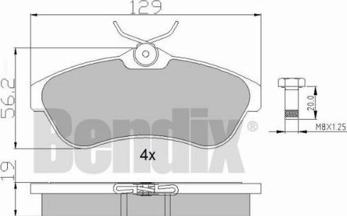 BENDIX 510408 - Set placute frana,frana disc aaoparts.ro