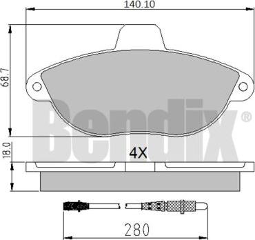 BENDIX 510438 - Set placute frana,frana disc aaoparts.ro