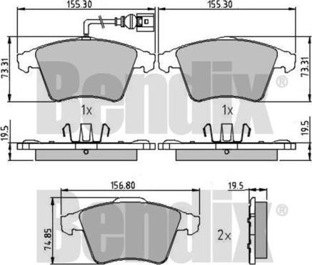 BENDIX 510479 - Set placute frana,frana disc aaoparts.ro