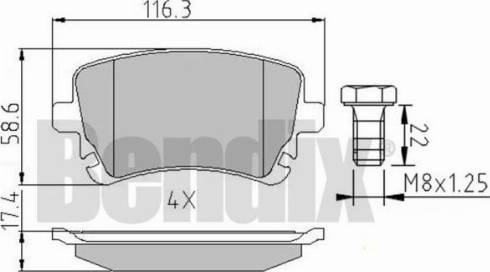 BENDIX 510478 - Set placute frana,frana disc aaoparts.ro
