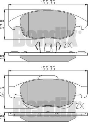 BENDIX 510565 - Set placute frana,frana disc aaoparts.ro