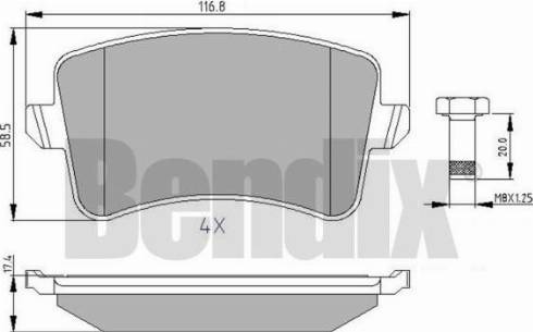 BENDIX 510566 - Set placute frana,frana disc aaoparts.ro