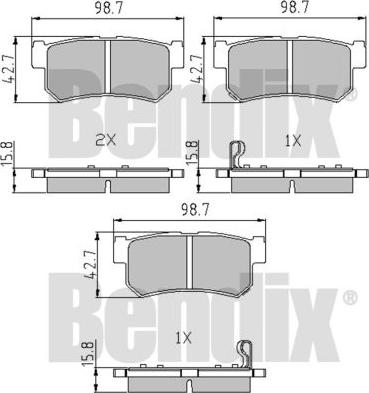 BENDIX 510563 - Set placute frana,frana disc aaoparts.ro
