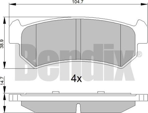 BENDIX 510524 - Set placute frana,frana disc aaoparts.ro