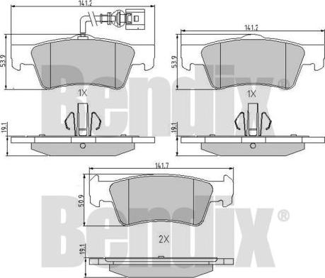 BENDIX 510578 - Set placute frana,frana disc aaoparts.ro
