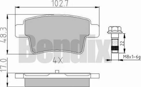 BENDIX 510651 - Set placute frana,frana disc aaoparts.ro