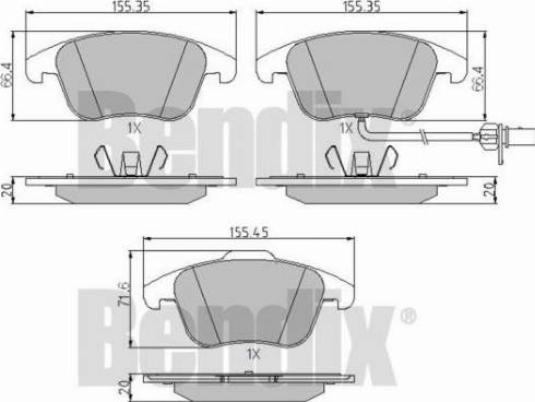 BENDIX 510605 - Set placute frana,frana disc aaoparts.ro