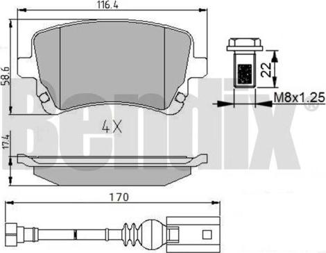BENDIX 510619 - Set placute frana,frana disc aaoparts.ro