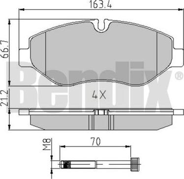 BENDIX 510610 - Set placute frana,frana disc aaoparts.ro