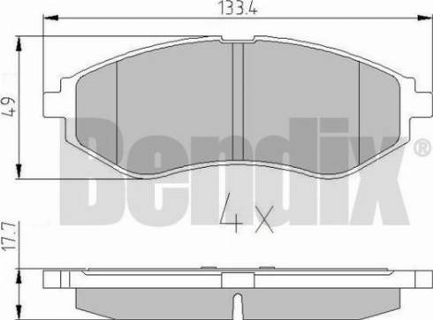 BENDIX 510635 - Set placute frana,frana disc aaoparts.ro