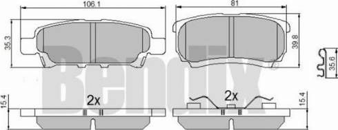 BENDIX 510632 - Set placute frana,frana disc aaoparts.ro