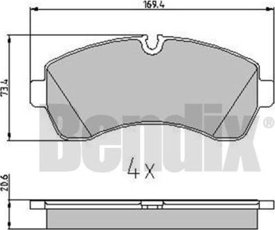BENDIX 510670 - Set placute frana,frana disc aaoparts.ro