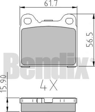 BENDIX 510091 - Set placute frana,frana disc aaoparts.ro