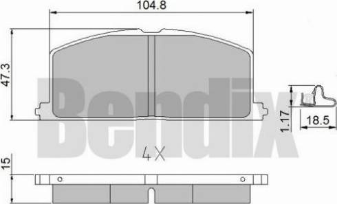 BENDIX 510052 - Set placute frana,frana disc aaoparts.ro