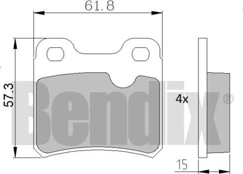 BENDIX 510065 - Set placute frana,frana disc aaoparts.ro