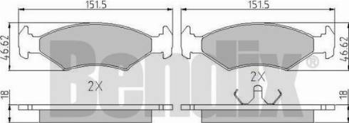 BENDIX 510026 - Set placute frana,frana disc aaoparts.ro
