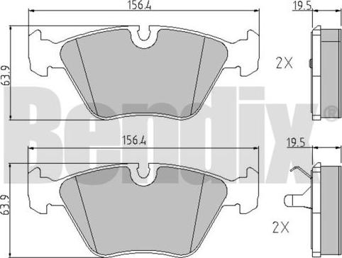 BENDIX 510074 - Set placute frana,frana disc aaoparts.ro