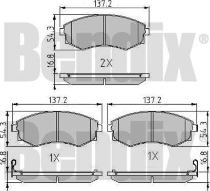 BENDIX 510072 - Set placute frana,frana disc aaoparts.ro