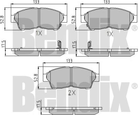 BENDIX 510145 - Set placute frana,frana disc aaoparts.ro