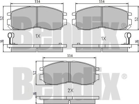 BENDIX 510141 - Set placute frana,frana disc aaoparts.ro