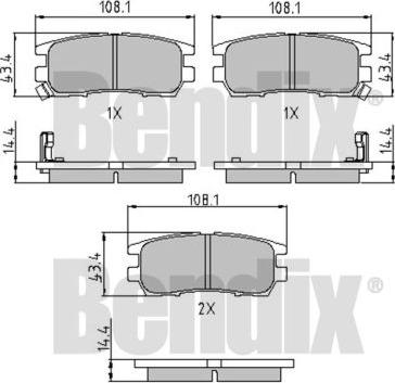 BENDIX 510147 - Set placute frana,frana disc aaoparts.ro