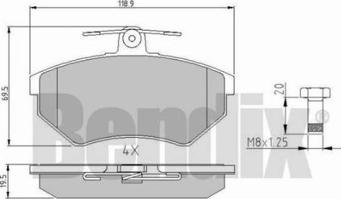 BENDIX 510159 - Set placute frana,frana disc aaoparts.ro