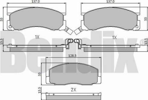 BENDIX 510184 - Set placute frana,frana disc aaoparts.ro