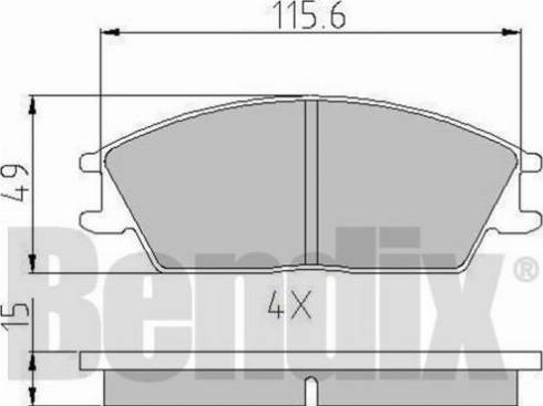 BENDIX 510182 - Set placute frana,frana disc aaoparts.ro