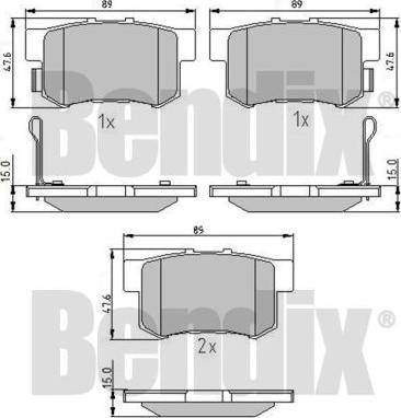 BENDIX 510132 - Set placute frana,frana disc aaoparts.ro