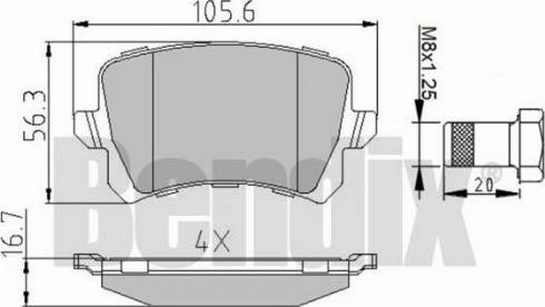 BENDIX 510853 - Set placute frana,frana disc aaoparts.ro